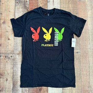 Playboy 3 Bunny Graphic tshirt men's small